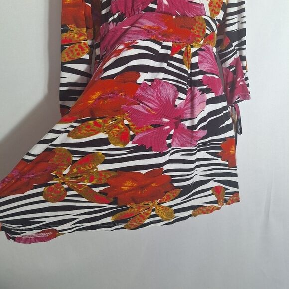 Boston Proper Womens Mini Dress Cold Shoulder Rave EDM Boho Artsy Chic XS - Picture 6 of 14